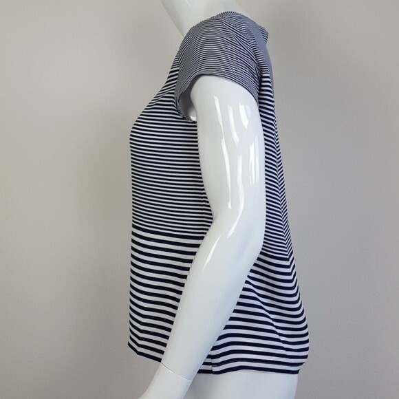 Ann Taylor LOFT Blue Striped Blouse - Picture 3 of 7